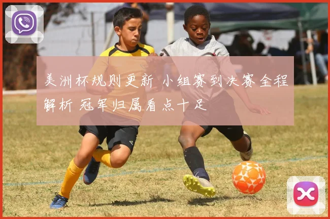 美洲杯规则更新 小组赛到决赛全程解析 冠军归属看点十足